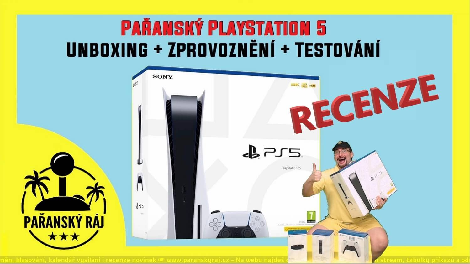 PlayStation 5 - Pařanský Unboxing + Zprovoznění + Testování - recenze (rozměry, váha, spotřeba, gameplay)
